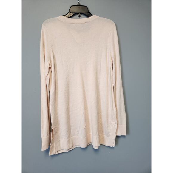 NWT LOFT Side Slit Tunic Sweater Size M Rosebud Pink Color - Picture 2 of 4